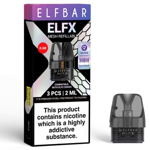 Elf Bar ELFX Replacement Pods  Elf Bar 0.6ohm