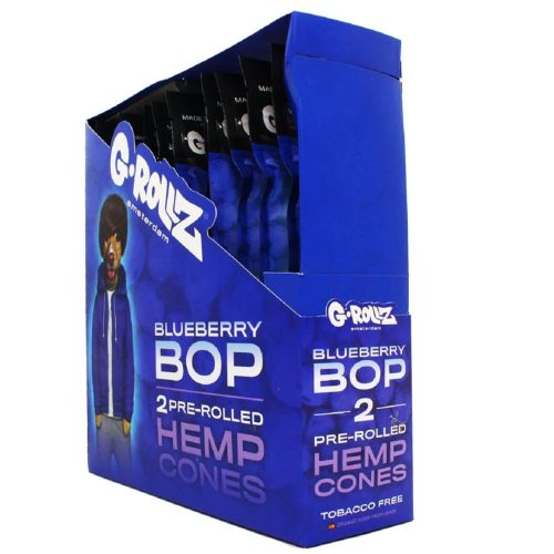 G-ROLLZ Pre-Rolled Hemp Cones - 12 Packs Per Box - 2 Cones Per Pack  G-ROLLZ Blueberry