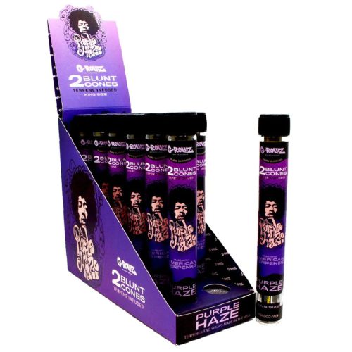 G-ROLLZ Blunt Cones - 12 Tubes Per Box - 2 Cones Per Tube  G-ROLLZ (Terpene) Purple Haze  