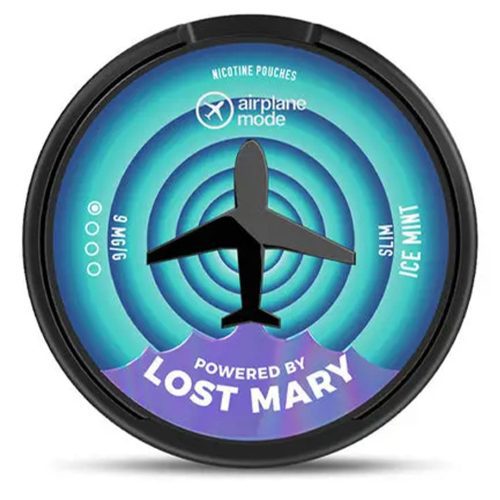 Airplane Mode Nicotine Pouches By Lost Mary  Lost Mary Ice Mint 9mg