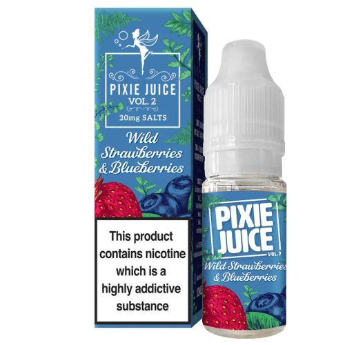 Pixie Juice Vol 2 Salt 10ml (20mg)  Pixie Juice Wild Strawberry & Blueberries